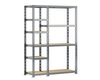 Rayonnage MODULO - Module 2 étagères - 10 plateaux