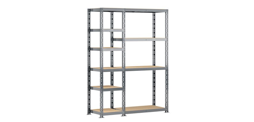 Rayonnage MODULO - Module 2 étagères - 10 plateaux