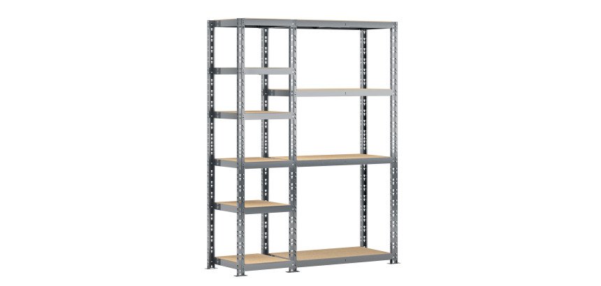 Rayonnage MODULO - Module 2 étagères - 10 plateaux