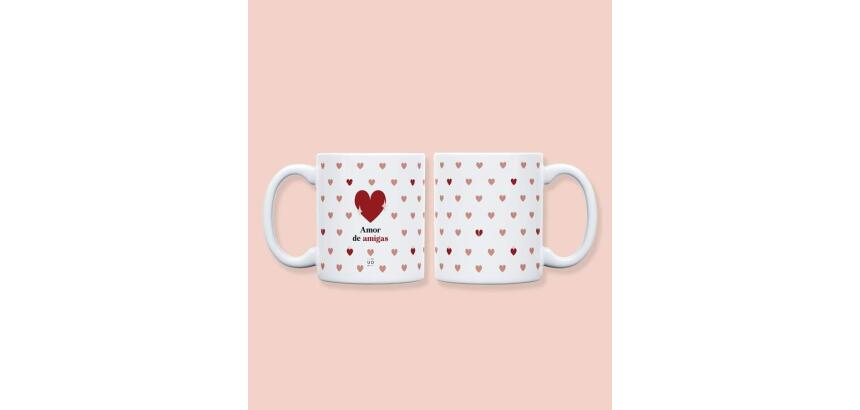 Taza  "Amor de Amigas" 350ml, cerámica 
