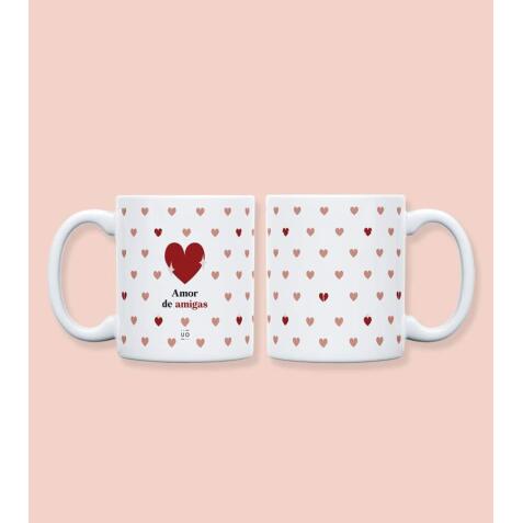 Taza  "Amor de Amigas" 350ml, cerámica 
