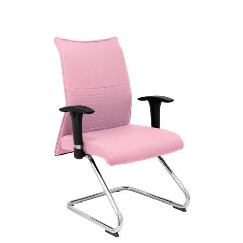 Sillón Albacete confidente patín tapizado - Rosa palido