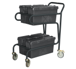 Chariot porte-bacs 2 niveaux 100 kg