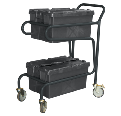 Chariot porte-bacs 2 niveaux 100 kg