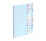Trieur extensible 12 compartiments A4 - VIQUEL RAINBOW PASTEL - Bleu