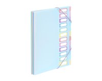 Trieur extensible 12 compartiments A4 - VIQUEL RAINBOW PASTEL - Bleu