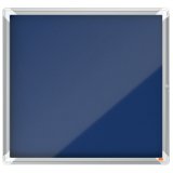 Vitrina NOBO Premium Plus con fondo de fieltro 6xA4, gris