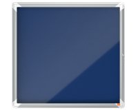 Vitrina NOBO Premium Plus con fondo de fieltro 6xA4, gris