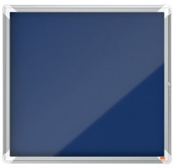 Vitrina NOBO Premium Plus con fondo de fieltro 6xA4, gris
