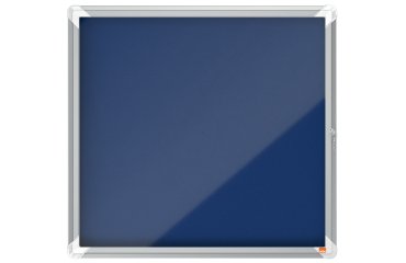 Vitrina NOBO Premium Plus con fondo de fieltro 6xA4, gris