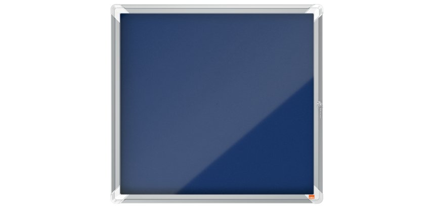 Vitrina NOBO Premium Plus con fondo de fieltro 6xA4, gris