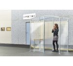 Abri fumeurs métal Modèle en isolé 2 m²