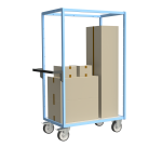 Servante multi-niveaux plateau bois 500 kg 1000 x 600 mm roue TPE