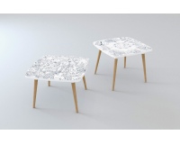 Table basse KIDS à colorier - Motif Océan - Lot de 2