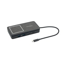 Replicador móvil USB-C SD1700P con dos salidas 4K y carga Qi: alimentación pass-through de 100 W