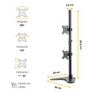 Fellowes Seasa 8044001 soporte para monitor 81,3 cm (32") Escritorio Negro