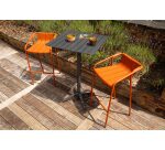 Tabouret haut OUDON extérieur/intérieur en aluminium