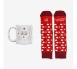 Kit Taza + Calcetines "Y que pase lo que tenga que pasar" Karma talla 36-41