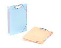 Trieur Extensible "Clip Case" 6 compartiments A4 - Rainbow Pastel - Viquel - 33 x 23,2 x 2 cm