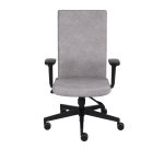 Chaise de bureau ergonomique TEAM PLUS, tissu, avec accoudoirs 1D, mécanisme synchrone, pieds noirs