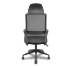 Chaise de bureau Pro534 avec dossier en résille, assise en tissu, base pyramidale, roulettes en nylon