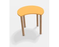 Table Fabiano Kids avec pieds en bois - Taille T1 - Ecole maternelle