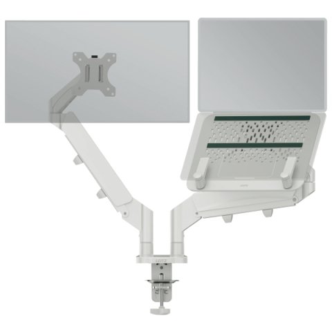 Brazo doble para monitor y portátil Leitz Ergo Space Saving