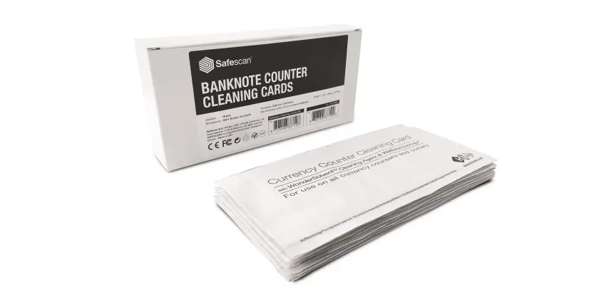 Pack 15 Tarjetas de limpieza para contadoras de billetes Safescan