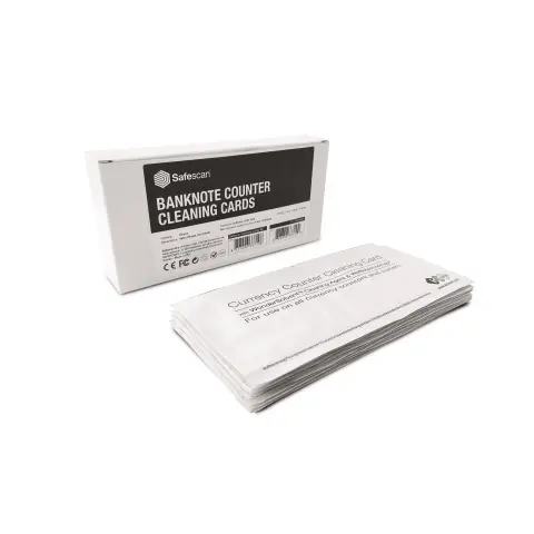 Pack 15 Tarjetas de limpieza para contadoras de billetes Safescan