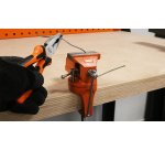 Étau à agrafe en fonte 60 mm – Base rotative 360° – Fixation rapide sur établi