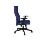 Chaise de bureau ergonomique TEAM PLUS, tissu, avec accoudoirs 1D, mécanisme synchrone, pieds noirs