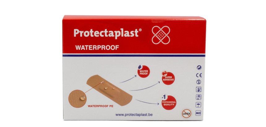 Boîte de 5 recharges de 40 pansements chairs en plastique PE