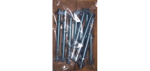 Lot de 10 chevilles métalliques de fixation par extension
Chevilles Ø 10 x 90