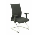 Sillón Albacete confidente patín piel negro
