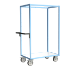 Servante multi-niveaux plateau bois 500 kg 1000 x 600 mm roue TPE