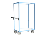 Servante multi-niveaux plateau bois 500 kg 1000 x 600 mm roue TPE