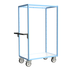 Servante multi-niveaux plateau bois 500 kg 1000 x 600 mm roue TPE