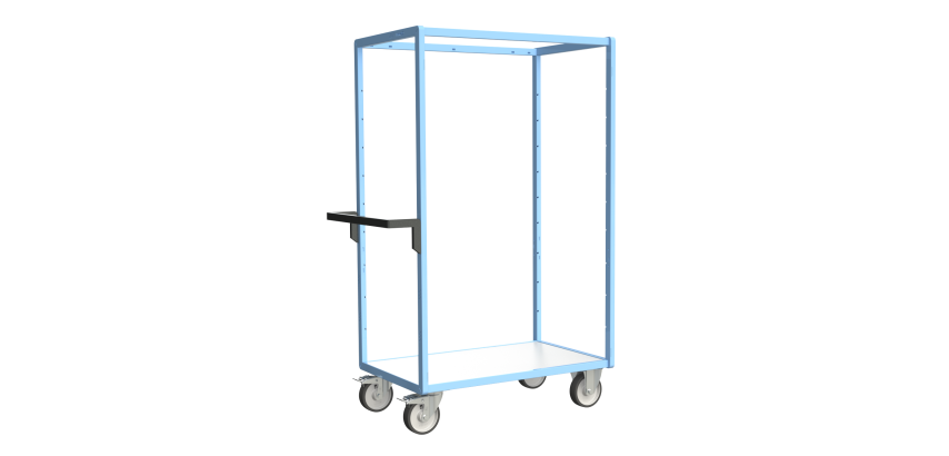 Servante multi-niveaux plateau bois 500 kg 1000 x 600 mm roue TPE