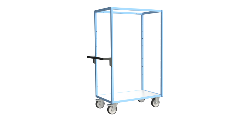 Servante multi-niveaux plateau bois 500 kg 1000 x 600 mm roue TPE