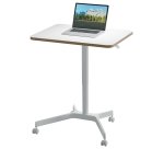 Bureau Leitz assis-debout ergonomique compact, Leitz Ergo, Blanc
