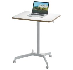 Bureau Leitz assis-debout ergonomique compact, Leitz Ergo, Blanc