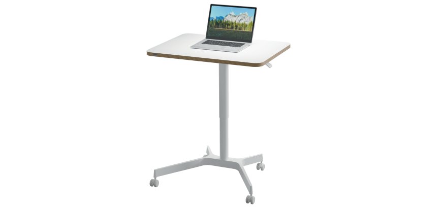 Bureau Leitz assis-debout ergonomique compact, Leitz Ergo, Blanc