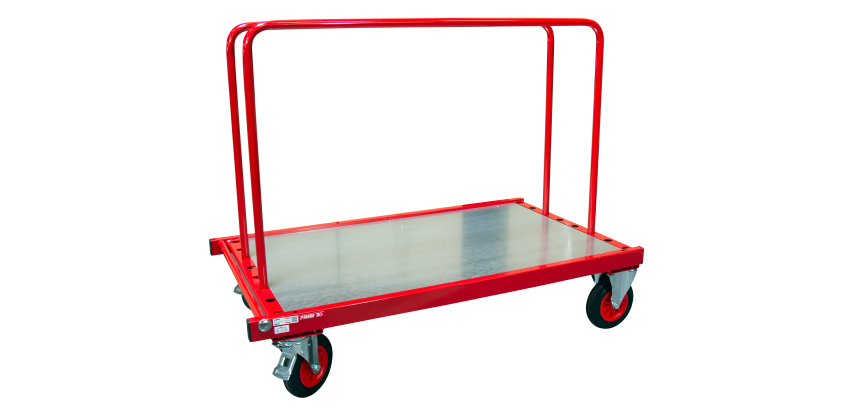 Chariot porte-panneaux bois/acier 500 kg 1380 x 800 mm roue caoutchouc