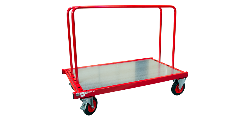 Chariot porte-panneaux bois/acier 500 kg 1380 x 800 mm roue caoutchouc