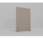 Cloison acoustique Emmie Flexmute en PET 12 mm - sur pieds en bois massif L 120 x H 170 CM