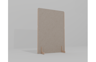 Cloison acoustique Emmie Flexmute en PET 12 mm - sur pieds en bois massif L 120 x H 170 CM