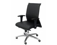 Sillón Albacete confidente piel negro hasta 160 kg
