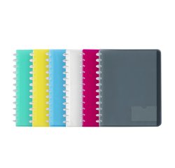 Protège-documents Geode 20 pochettes - 40 vues - A4 - polypropylène - PROPYGLASS VIQUEL - Coloris assortis