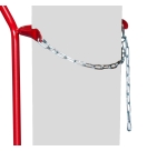 Diable porte-bouteille sans béquille acier 250 kg bavette fixe profondeur 280 mm roue caoutchouc