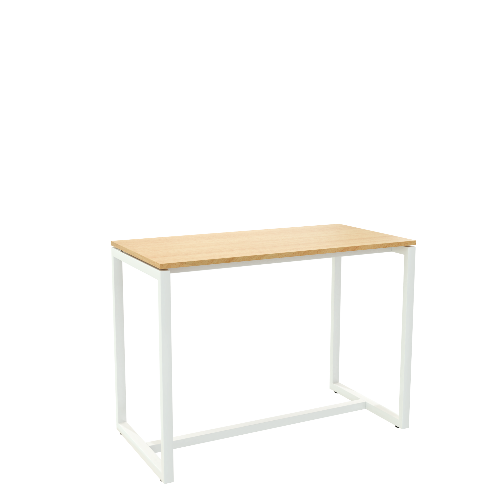 Table haute Easydesk H 110 x P 75 cm piètement métal blanc